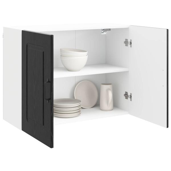 Küchenschrank Kalmar Schwarz Eichen-Optik 80 x 31 x 60 cm
