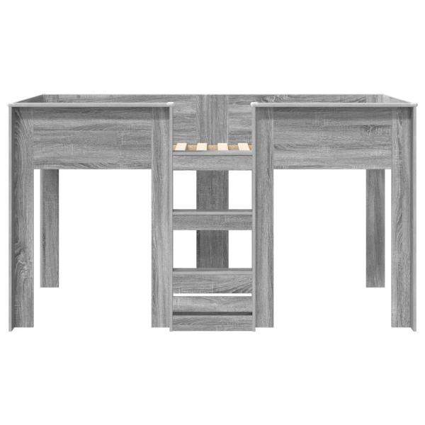 Etagenbett für Kinder Graues Sonoma 100 x 200 cm Holzwerkstoff