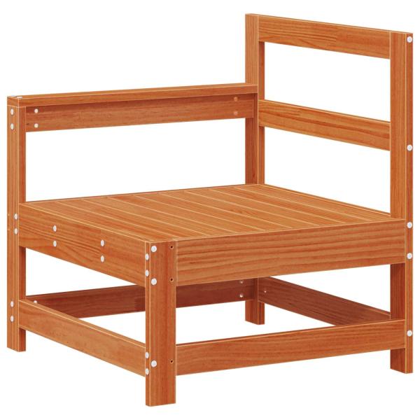 Garten-Lounge-Set 6 pcs Wachsbraun Massives Kiefernholz