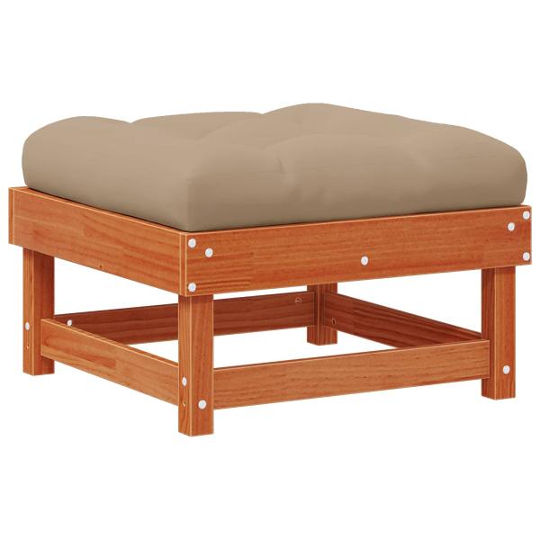 Garten-Lounge-Set 33 pcs Wachsbrown und Taupe