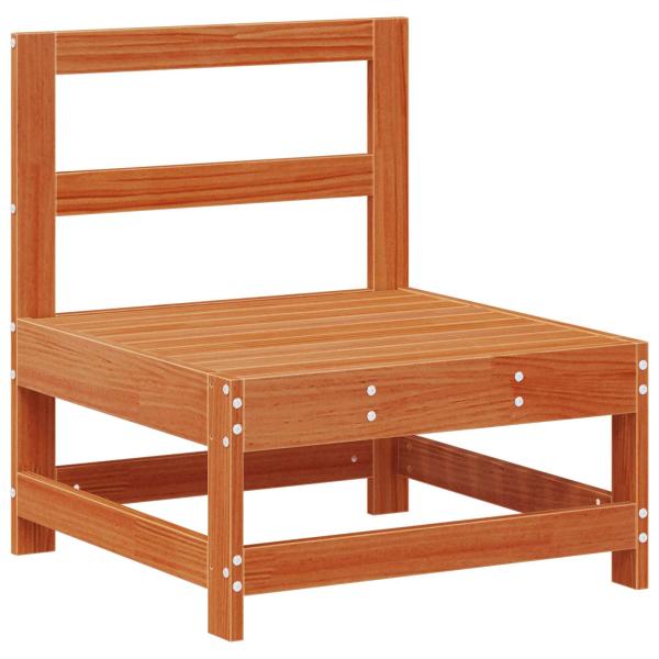 Garten-Lounge-Set 7 pcs Wachsbraun Massives Kiefernholz