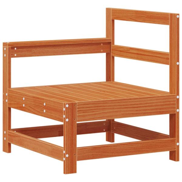 Garten-Lounge-Set 7 pcs Wachsbraun Massives Kiefernholz