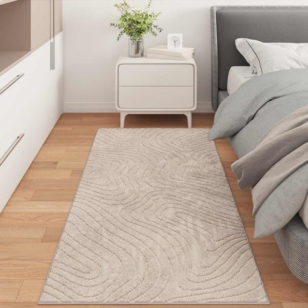 ARDEBO.de - Bereichsteppiche Rechtwinklig HUARTE Beige 150 x 80 cm
