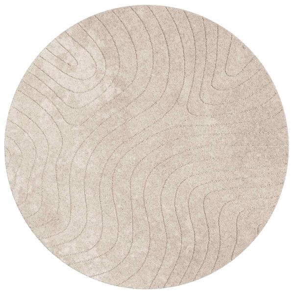 Bereichsteppiche Rund HUARTE Beige Ø 160 CM Polyester