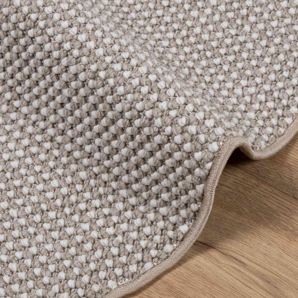 Innenteppich LUGO Creme und Taupe Ø 200 cm Polyester