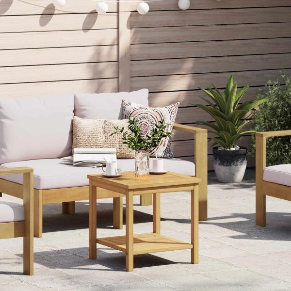 ARDEBO.de - Beistelltisch Öl-Natur 45 x 45 x 45 cm Massivholz Akazie