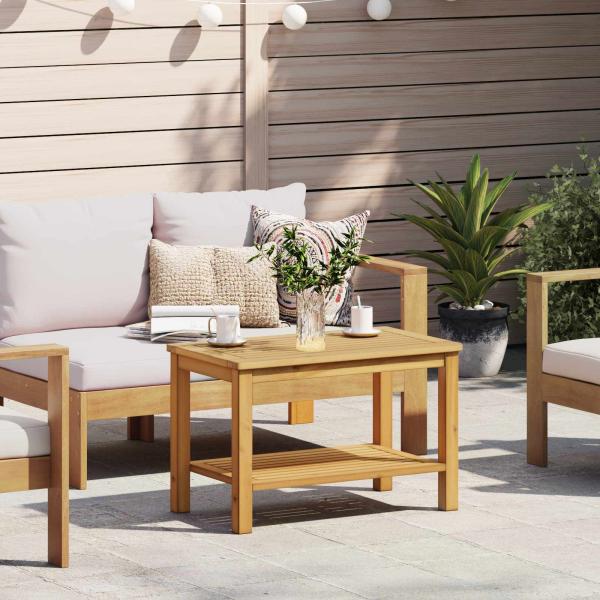 ARDEBO.de - Beistelltisch Öl-Natur 70 x 40 x 45 cm Massivholz Akazie