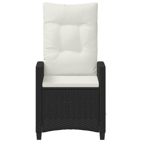 Gartenstuhl 2 pcs Schwarz und Creme 56 x 60 x 112 cm