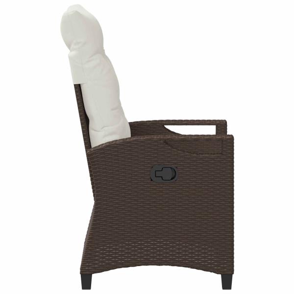 Gartenstuhl 2 pcs Braun und Creme 56 x 60 x 112 cm