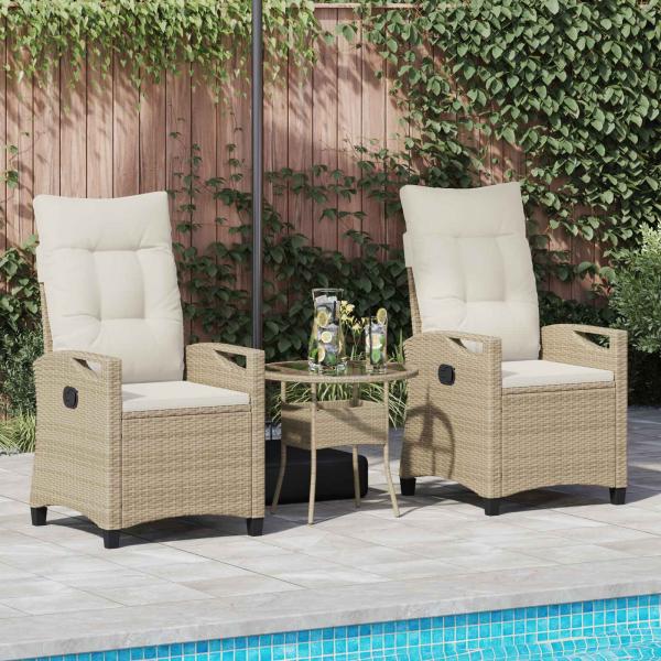 Gartenstuhl 2 pcs Beige und Creme 56 x 60 x 112 cm