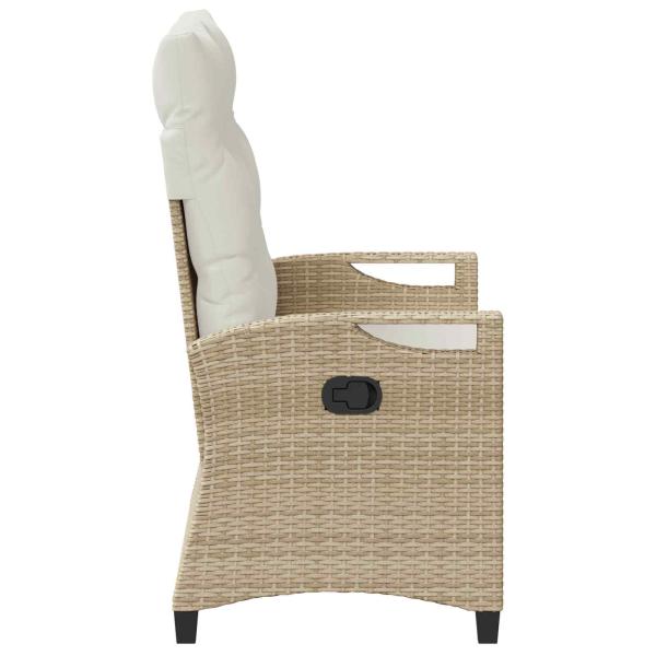 Gartenbank mit Kissen Beige und Creme 105 x 60 x 112 cm