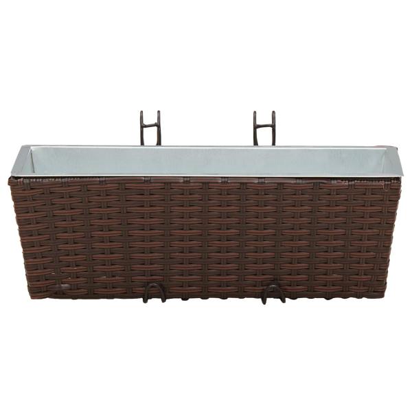 Balkon 2 stk. Braun 50 x 17 x 17 cm Metall