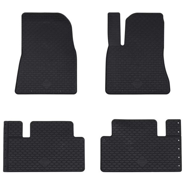 ARDEBO.de - Autofußmatte 4 pcs Schwarz geeignet für Tesla MODEL 3 4D Aft