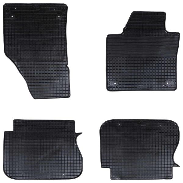 ARDEBO.de - Autofußmatte 4 pcs Schwarz geeignet für VW CADDY BS Gummi