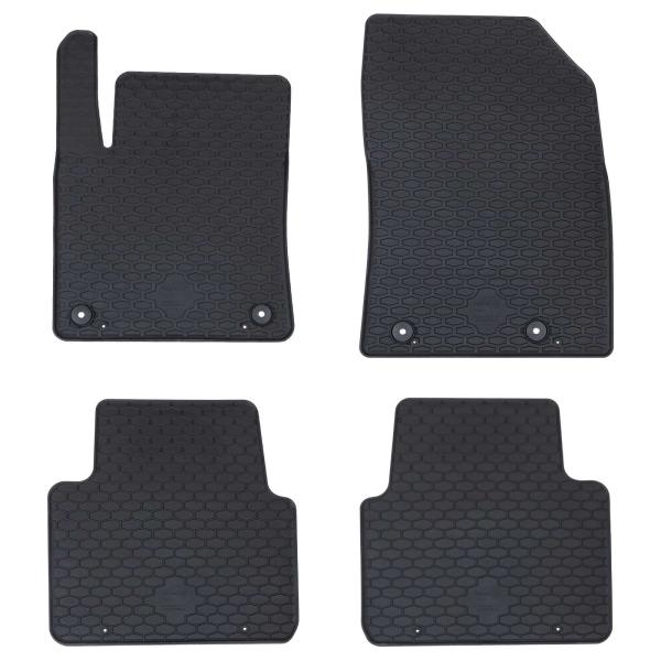 ARDEBO.de - Autofußmatte 4 pcs Schwarz Gummi