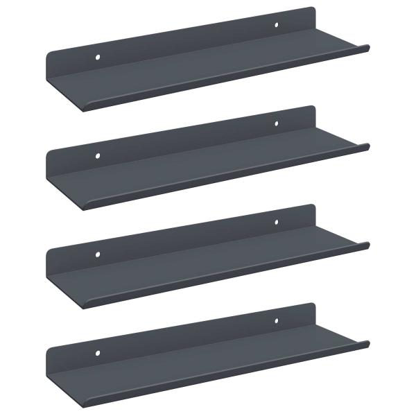 ARDEBO.de - Wandregal mit Regal 4 pcs Anthrazit 30 x 9 x 2,5 cm