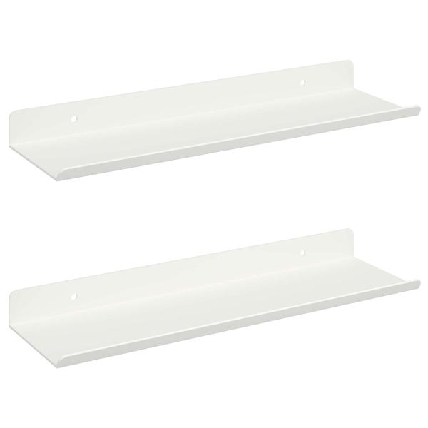 Wandregal mit Regal Wandmontiert 2 pcs Weiß 30 x 9 x 2,5 cm