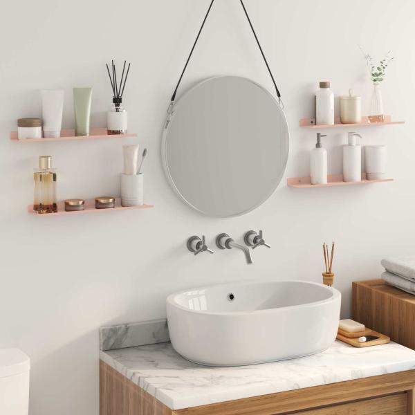 Wandregal mit Regal Wandmontiert 4 pcs Rosa 40 x 9 x 2,5 cm