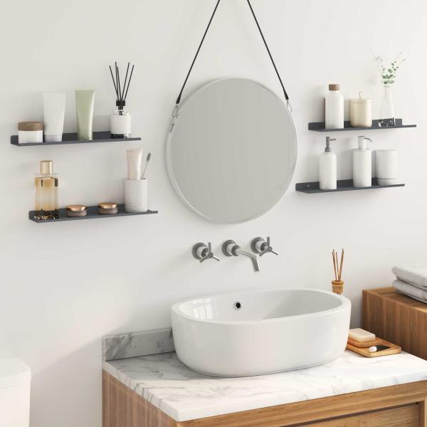 Wandregal mit Regal 4 pcs Anthrazit 40 x 9 x 2,5 cm