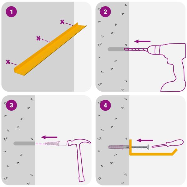 Wandregal mit Regal Wandmontiert 4 pcs Senfgelb 80 x 9 x 2,5 cm