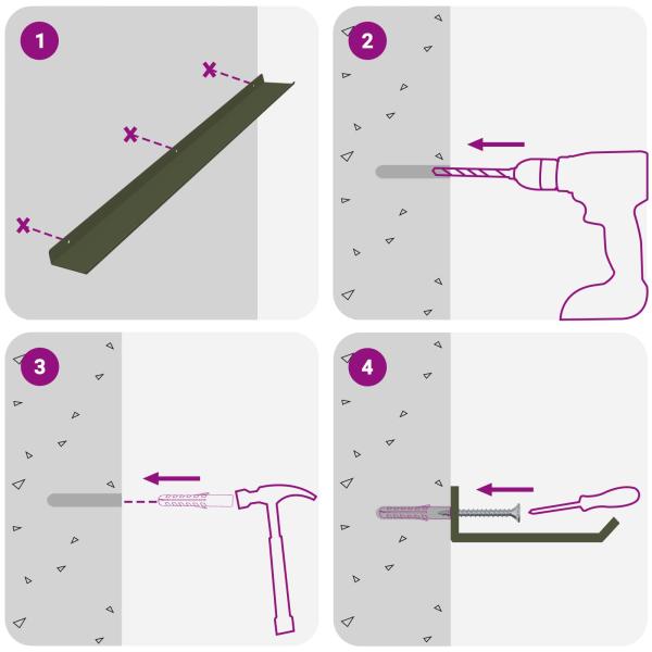 Wandregal mit Regal 4 pcs Olive Grün 80 x 9 x 2,5 cm
