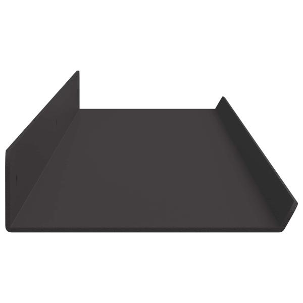Wandregal mit Regal Wandmontiert 2 pcs Schwarz 100 x 9 x 2,5 cm