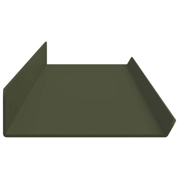 Wandregal mit Regal 2 pcs Olive Grün 100 x 9 x 2,5 cm