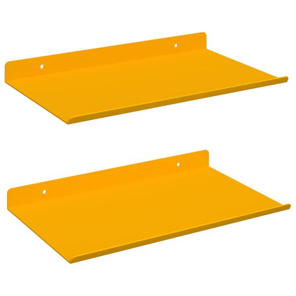 Wandregal mit Regal 2 pcs Senfgelb 30 x 18 x 2,5 cm