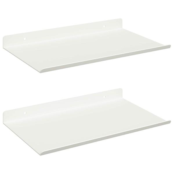 Wandregal mit Regal Wandmontiert 2 pcs Weiß 30 x 18 x 2,5 cm
