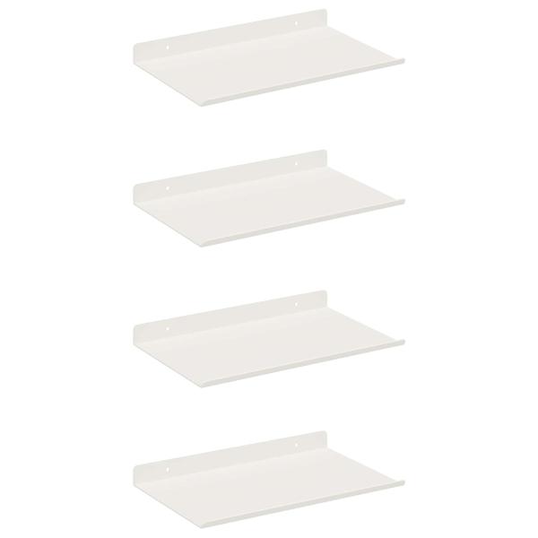 Wandregal mit Regal Wandmontiert 4 pcs Weiß 30 x 18 x 2,5 cm