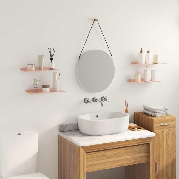 Wandregal mit Regal Wandmontiert 4 pcs Rosa 40 x 18 x 2,5 cm