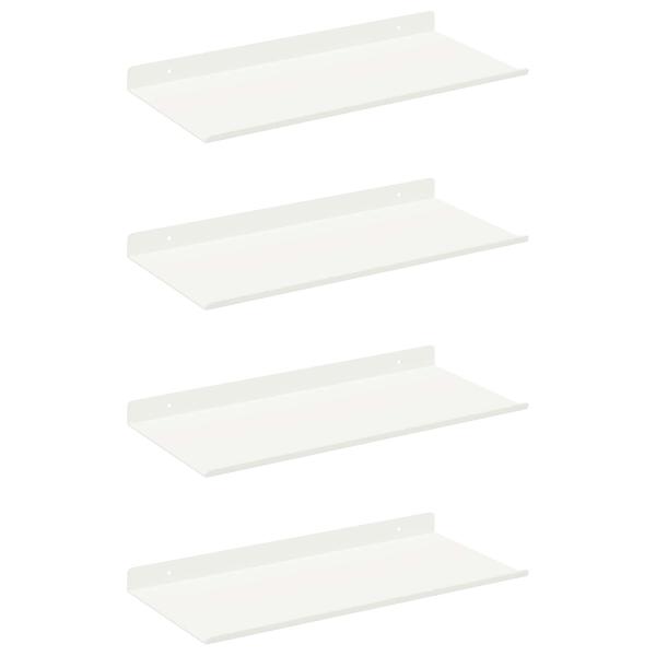 ARDEBO.de - Wandregal mit Regal Wandmontiert 4 pcs Weiß 40 x 18 x 2,5 cm