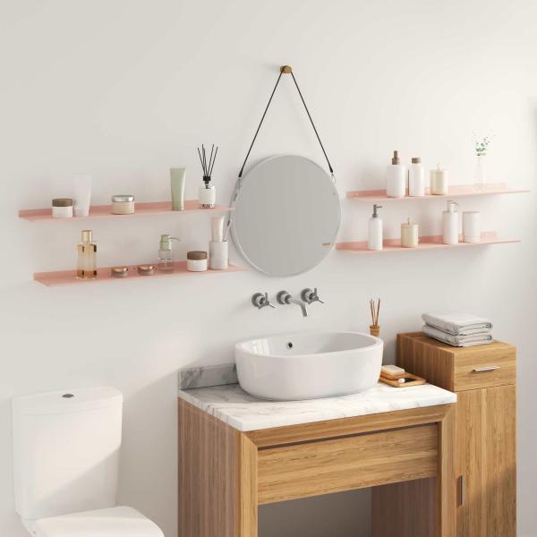 Wandregal mit Regal Wandmontiert 4 pcs Rosa 80 x 18 x 2,5 cm