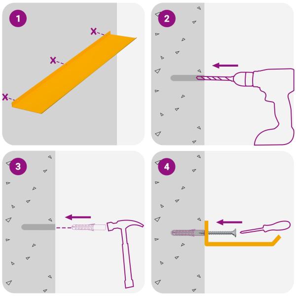Wandregal mit Regal 2 pcs Senfgelb 100 x 18 x 2,5 cm