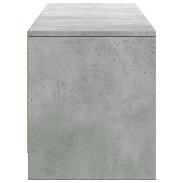 TV-Schränk mit LED Beton 165 x 34 x 40 cm Holzwerkstoff