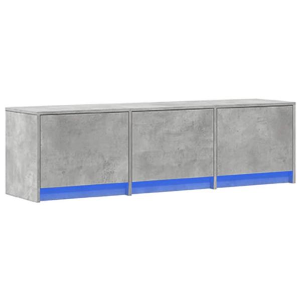 ARDEBO.de - TV-Schränk mit LED Beton 140 x 34 x 40 cm Holzwerkstoff