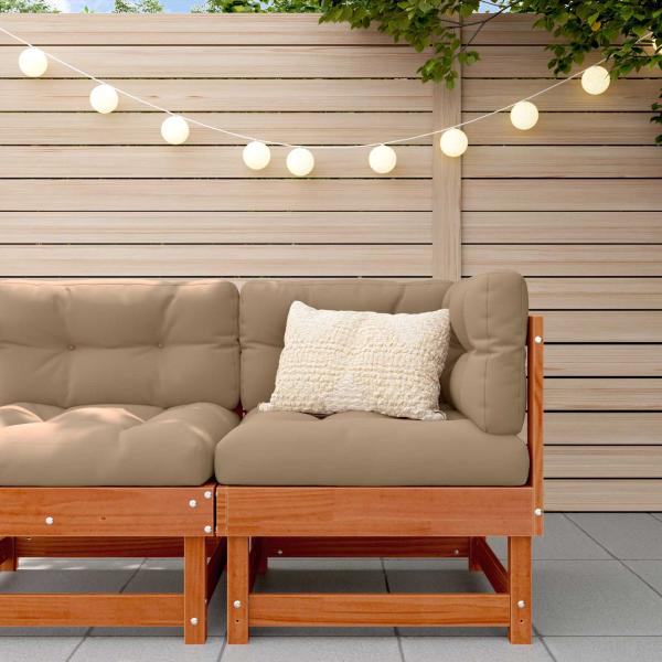 ARDEBO.de - 4 Stück Sectional Sofa Einheiten Massivholz Kiefer Wachsbraun