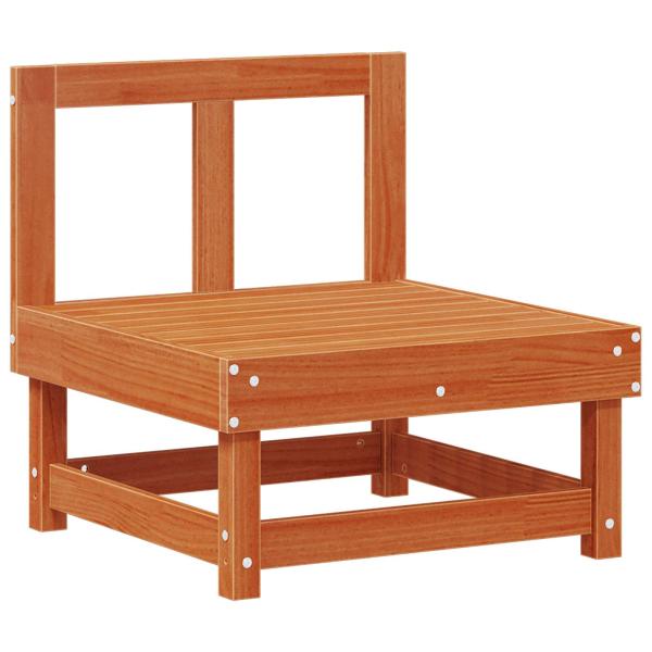 3 Stück Sectional Sofa Einheiten Massivholz Kiefer Wachsbraun