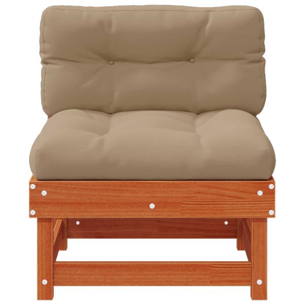 3 Stück Sectional Sofa Einheiten Massivholz Kiefer Wachsbraun