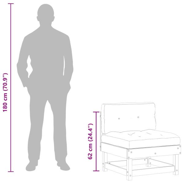 2 Stück Sectional Sofa Einheiten Massivholz Kiefer