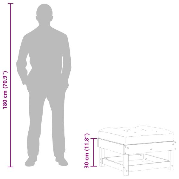 4 Stück Sectional Sofa Einheiten Massivholz Kiefer Wachsbraun