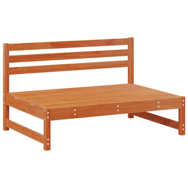 3 Stück Sectional Sofa Einheiten Massivholz Kiefer Wachsbraun