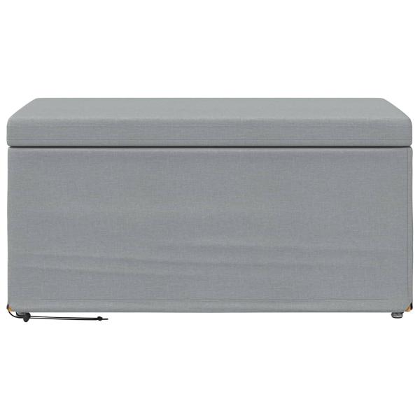 Hocker Hellgrau 81 x 41 x 40 cm Stoff und Pressholz