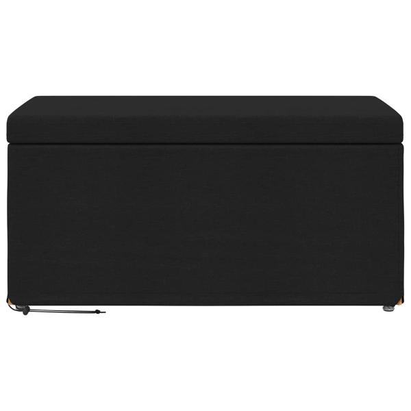 Hocker Schwarz 81 x 41 x 40 cm Stoff und Pressholz