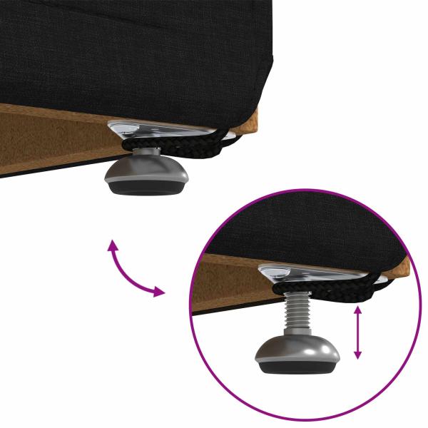 Hocker Schwarz 81 x 41 x 40 cm Stoff und Pressholz