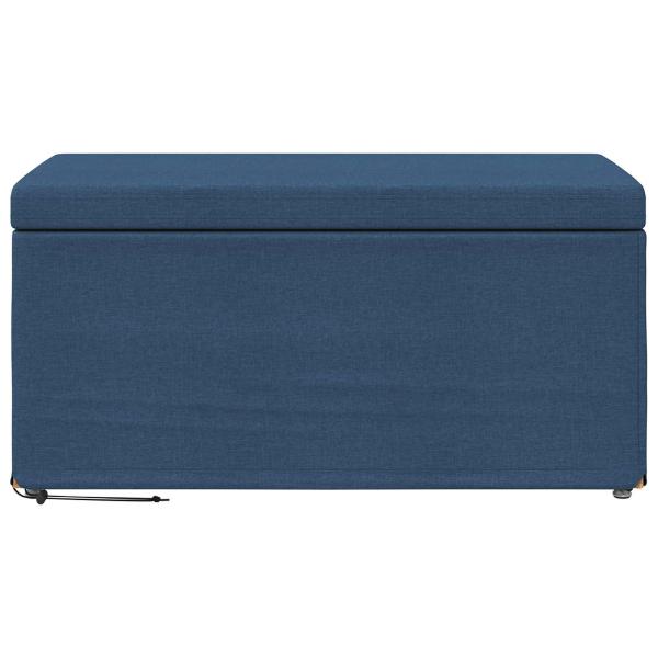 Hocker Blau 81 x 41 x 40 cm Stoff und Pressholz