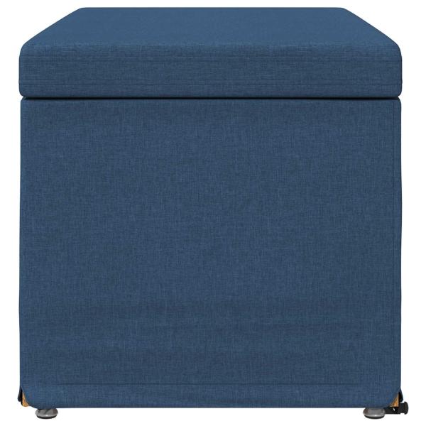 Hocker Blau 81 x 41 x 40 cm Stoff und Pressholz