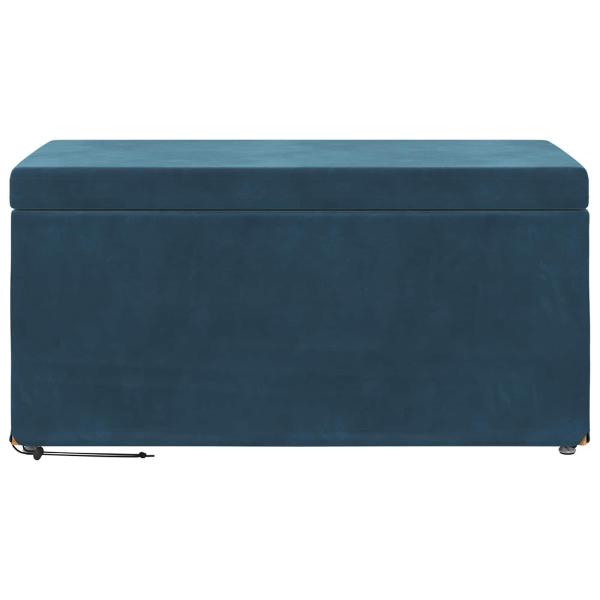 Hocker Blau 81 x 41 x 40 cm Samt und Engineering Holz