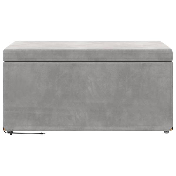 Hocker Hellgrau 81 x 41 x 40 cm Samt und Engineering Holz