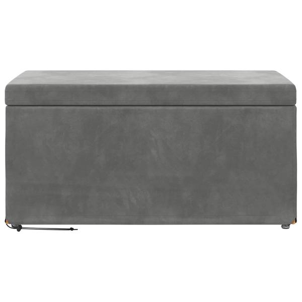 Hocker Dunkelgrau 81 x 41 x 40 cm Samt und Engineering Holz